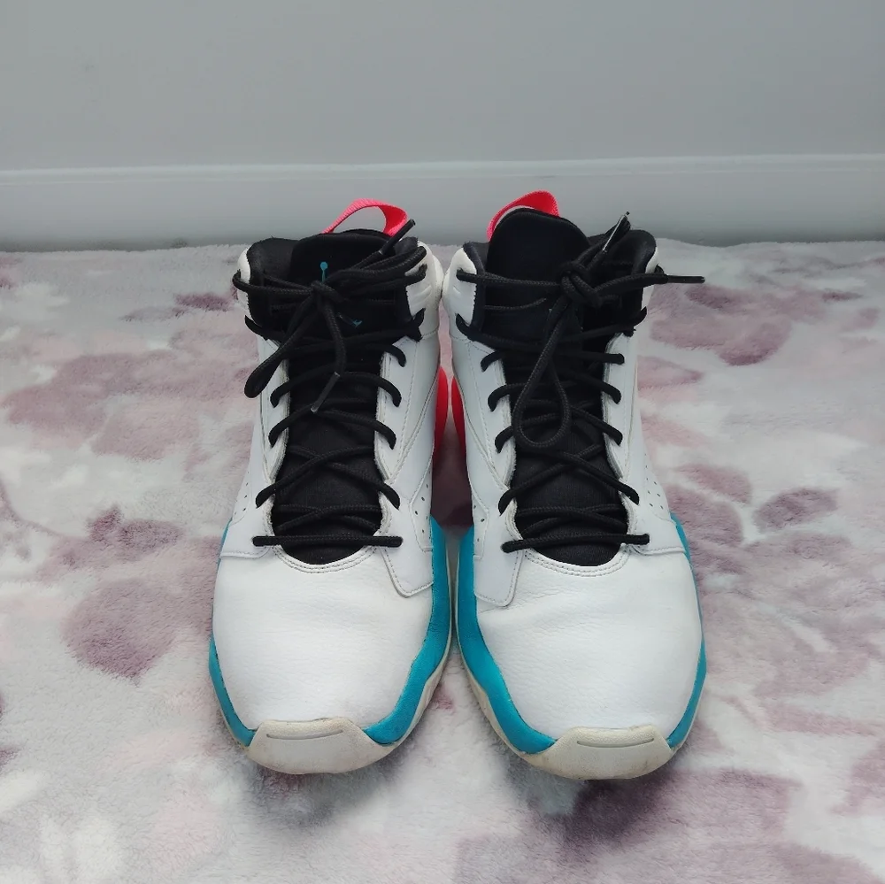 Nike Jordan Lift Off Sneakers in White with Pink and Blue Accents